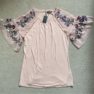 RW & CO. • Frilly Embroidered Top